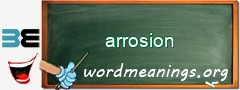 WordMeaning blackboard for arrosion